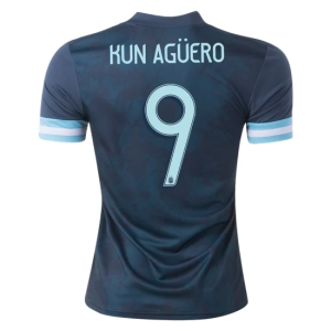 Nogometni Dres Sergio Kun Agüero 9 Argentina Drugi 2020