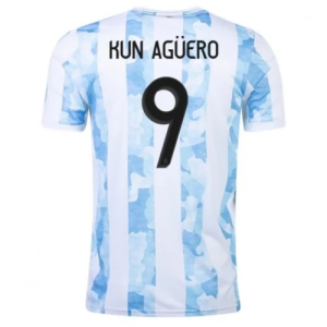 Nogometni Dres Argentina Nogometni Dres Sergio Kun Agüero 9 Domaći 20-21