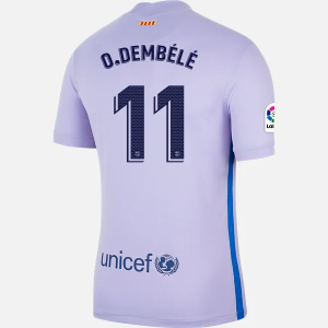 Nogometni Dres FC Barcelona Ousmane Dembele 11 Drugi Nike 2021/22