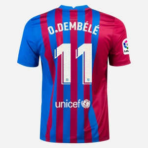 Nogometni Dres FC Barcelona Ousmane Dembele 11 Domaći Nike 2021/22