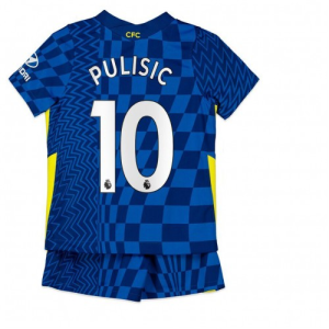 Nogometni Dres Chelsea Christian Pulisic 10 Dječji Domaći 2021 22 （+ kratke hlače）