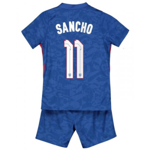 Nogometni Dres Engleska Sancho 11 Dječji Drugi Euro 2020 （+ kratke hlače）