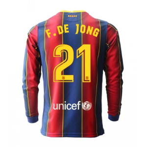 Nogometni Dres FC Barcelona Frenkie De Jong 21 Domaći 2020/2021 – Dugim Rukavima
