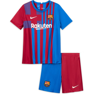 Nogometni Dres FC Barcelona Dječji Domaći 2021/22 （+ kratke hlače）
