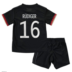 Nogometni Dres Njemačka Antonio Rudiger 16 Dječji Drugi Euro 2020 （+ kratke hlače）
