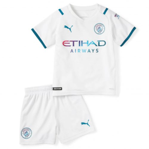 Nogometni Dres Manchester City Dječji Drugi 2021 2022 （+ kratke hlače）