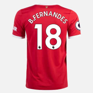 Nogometni Dres Manchester United Bruno Fernandes 18 Domaći 2021/22