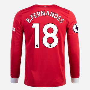 Nogometni Dres Manchester United Bruno Fernandes 18 Domaći 2021/22 – Dugim Rukavima