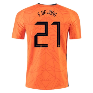 Nogometni Dres Nizozemska Frenkie de Jong 21 Domaći Euro 2020