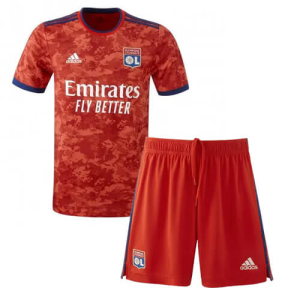 Nogometni Dres Olympique Lyonnais Dječji Drugi 2021 22 （+ kratke hlače）