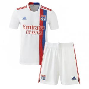 Nogometni Dres Olympique Lyonnais Dječji Domaći 2021 22 （+ kratke hlače）