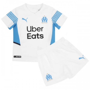 Nogometni Dres Olympique de Marseille Dječji Domaći 2021 22 （+ kratke hlače）