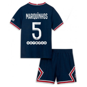 Nogometni Dres Paris Saint Germain Marquinhos 5 Dječji Domaći 2021 22 （+ kratke hlače）