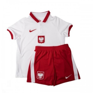 Nogometni Dres Poljska Dječji Domaći Euro 2020 （+ kratke hlače）
