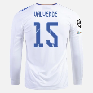 Nogometni Dres Real Madrid Federico Valverde 15 Domaći 2021/22 – Dugim Rukavima