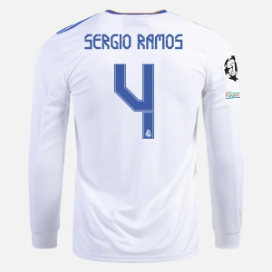 Nogometni Dres Real Madrid Sergio Ramos 4 Domaći 2021/22 – Dugim Rukavima