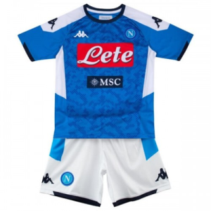 Nogometni Dres SSC Napoli Dječji Domaći 2019/20- Krótki Rękaw （+ kratke hlače）