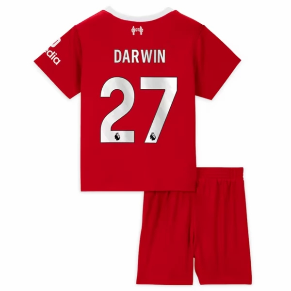 Nogometni Dres Liverpool Darwin 27 Dječji Domaći 2023 2024 （+ kratke hlače）