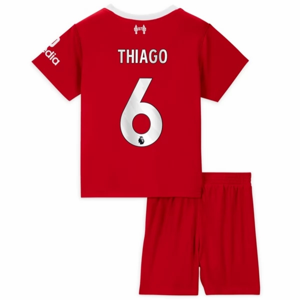Nogometni Dres Liverpool Thiago 6 Dječji Domaći 2023 2024 （+ kratke hlače）