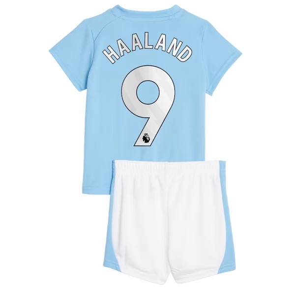 Nogometni Dres Manchester City Erling Haaland 9 Dječji Domaći 2023 2024 （+ kratke hlače）