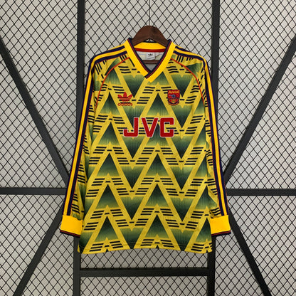 Retro Nogometni Dresovi Dugi Rukav Arsenal Gostujoči Adidas 1991-93
